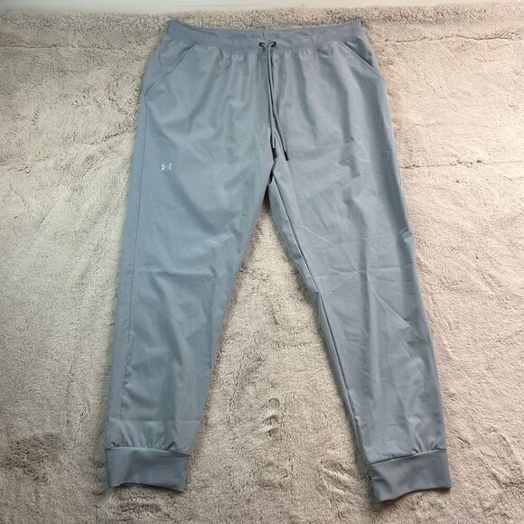 Under Armour Heatgear Joggers Womens Size XL Grey Loose Fit Pants Athletic Casua - Picture 1 of 9